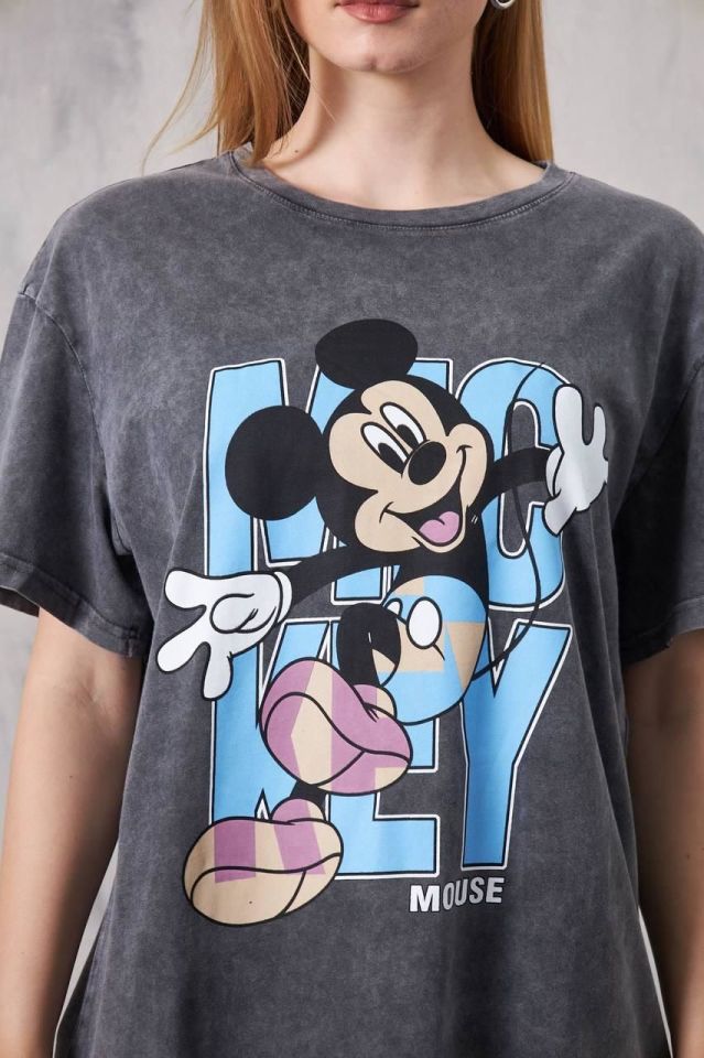 Bisiklet Yaka Baskılı Kısa Kollu Oversize unisex tshirt rahat kullanışlı  model 6003